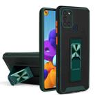 For Samsung Galaxy A21s Dual-color Skin Feel TPU + PC Magnetic Shockproof Case with Invisible Holder(Dark Green) - 1