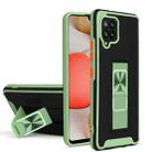 For Samsung Galaxy A42 5G Dual-color Skin Feel TPU + PC Magnetic Shockproof Case with Invisible Holder(Green) - 1