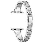 14mm Three-beads Diamond Aluminum Alloy Watch Band For Apple Watch Series 8&7 41mm / SE 2&6&SE&5&4 40mm / 3&2&1 38mm(Silver) - 1