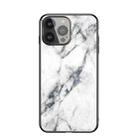Marble Pattern Glass + TPU Protective Case For iPhone 13 Pro(White) - 1