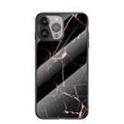 Marble Pattern Glass + TPU Protective Case For iPhone 13 Pro(Golden Black) - 1