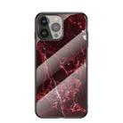 Marble Pattern Glass + TPU Protective Case For iPhone 13 Pro Max(Blood Red) - 1