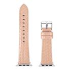 Snake Texture Leather Watch Band For Apple Watch Series 8&7 41mm / SE 2&6&SE&5&4 40mm / 3&2&1 38mm(Pink) - 1