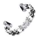 For Fitbit Ionic Smart Watch Stainless Steel Locomotive Chain Strap Watchband(Silver Black) - 1