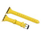 Snake Texture Small Waist Leather Watch Band For Apple Watch Series 8&7 41mm / SE 2&6&SE&5&4 40mm / 3&2&1 38mm(Yellow) - 1