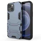 For iPhone 13 mini PC + TPU Shockproof Protective Case with Invisible Holder (Navy Blue) - 1