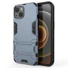 For iPhone 13 PC + TPU Shockproof Protective Case with Invisible Holder(Navy Blue) - 1