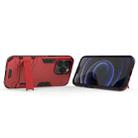 For iPhone 13 Pro PC + TPU Shockproof Protective Case with Invisible Holder (Red) - 5
