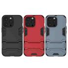For iPhone 13 Pro PC + TPU Shockproof Protective Case with Invisible Holder (Red) - 7
