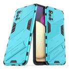 For Samsung Galaxy A03s EU Version Punk Armor 2 in 1 PC + TPU Shockproof Case with Invisible Holder(Blue) - 1