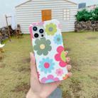 For iPhone 12 mini Flower Pattern TPU Shockproof Protective Case (White) - 1