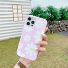 For iPhone 12 Pro Max Flower Pattern TPU Shockproof Protective Case(Purple) - 1