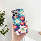 For iPhone 11 Pro Max Flower Pattern TPU Shockproof Protective Case (Blue) - 1