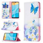 For OPPO A15 Colored Drawing Pattern Horizontal Flip Leather Case with Holder & Card Slots & Wallet(Butterfly Love) - 1