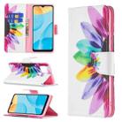 For OPPO A15 Colored Drawing Pattern Horizontal Flip Leather Case with Holder & Card Slots & Wallet(Sun Flower) - 1
