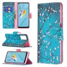 For OPPO A54 4G / A55 5G Colored Drawing Pattern Horizontal Flip Leather Case with Holder & Card Slots & Wallet(Plum Blossom) - 1