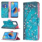 For OPPO A74 4G / F19 4G Colored Drawing Pattern Horizontal Flip Leather Case with Holder & Card Slots & Wallet(Plum Blossom) - 1