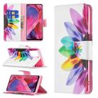 For OPPO A74 / A93 / A54 5G Colored Drawing Pattern Horizontal Flip Leather Case with Holder & Card Slots & Wallet(Sun Flower) - 1