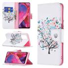 For OPPO A74 / A93 / A54 5G Colored Drawing Pattern Horizontal Flip Leather Case with Holder & Card Slots & Wallet(Tree) - 1