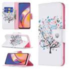 For OPPO A94 4G / Reno5 F / F19 Pro Colored Drawing Pattern Horizontal Flip Leather Case with Holder & Card Slots & Wallet(Tree) - 1