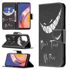 For OPPO A94 4G / Reno5 F / F19 Pro Colored Drawing Pattern Horizontal Flip Leather Case with Holder & Card Slots & Wallet(Smirk) - 1