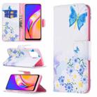 For OPPO A94 5G / Reno5 Z 5G / F19 Pro+ Colored Drawing Pattern Horizontal Flip Leather Case with Holder & Card Slots & Wallet(Butterfly Love) - 1