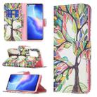 For OPPO Reno5 Pro Colored Drawing Pattern Horizontal Flip Leather Case with Holder & Card Slots & Wallet(Tree Life) - 1