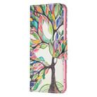 For OPPO Reno6 Colored Drawing Pattern Horizontal Flip Leather Case with Holder & Card Slots & Wallet(Tree Life) - 2