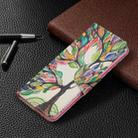 For OPPO Reno6 Colored Drawing Pattern Horizontal Flip Leather Case with Holder & Card Slots & Wallet(Tree Life) - 6