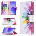 For OPPO Reno6 Colored Drawing Pattern Horizontal Flip Leather Case with Holder & Card Slots & Wallet(Sun Flower) - 1