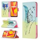 For OPPO Realme C15 / C12 / C25 Colored Drawing Pattern Horizontal Flip Leather Case with Holder & Card Slots & Wallet(Feather) - 1