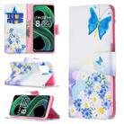 For OPPO Realme 8 5G / Realme V13 Colored Drawing Pattern Horizontal Flip Leather Case with Holder & Card Slots & Wallet(Butterfly Love) - 1