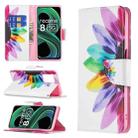 For OPPO Realme 8 5G / Realme V13 Colored Drawing Pattern Horizontal Flip Leather Case with Holder & Card Slots & Wallet(Sun Flower) - 1