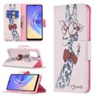 For vivo V21e 4G Colored Drawing Pattern Horizontal Flip Leather Case with Holder & Card Slots & Wallet(Deer) - 1