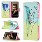 For vivo V21e 5G Colored Drawing Pattern Horizontal Flip Leather Case with Holder & Card Slots & Wallet(Feather) - 1