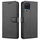 For Samsung Galaxy M62 / F62 AZNS Skin Feel Calf Texture Horizontal Flip Leather Case with Card Slots & Holder & Wallet(Black) - 1