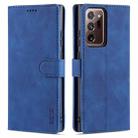 For Samsung Galaxy Note20 AZNS Skin Feel Calf Texture Horizontal Flip Leather Case with Card Slots & Holder & Wallet(Blue) - 1