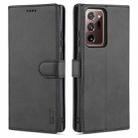 For Samsung Galaxy Note20 AZNS Skin Feel Calf Texture Horizontal Flip Leather Case with Card Slots & Holder & Wallet(Black) - 1