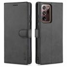 For Samsung Galaxy Note20 Ultra AZNS Skin Feel Calf Texture Horizontal Flip Leather Case with Card Slots & Holder & Wallet(Black) - 1