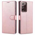 For Samsung Galaxy Note20 Ultra AZNS Skin Feel Calf Texture Horizontal Flip Leather Case with Card Slots & Holder & Wallet(Rose Gold) - 1