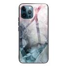 For iPhone 13 Pro Abstract Marble Pattern Glass Protective Case (Abstract Light Pink) - 1