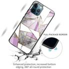 For iPhone 13 Pro Abstract Marble Pattern Glass Protective Case (Rhombus Gray Purple) - 2