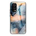 Abstract Marble Pattern Glass Protective Case For OnePlus Nord 2 5G(Abstract Blue) - 1