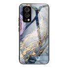 Abstract Marble Pattern Glass Protective Case For OnePlus Nord 2 5G(Abstract Gold) - 1
