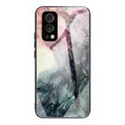 Abstract Marble Pattern Glass Protective Case For OnePlus Nord 2 5G(Abstract Black) - 1
