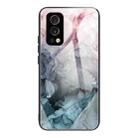 Abstract Marble Pattern Glass Protective Case For OnePlus Nord 2 5G(Abstract Light Pink) - 1