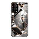 Abstract Marble Pattern Glass Protective Case For OnePlus Nord 2 5G(Rhombus Black) - 1
