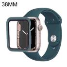 Silicone Watch Band + Watch Protective Case with Screen Protector Set For Apple Watch Series 3 & 2 & 1 38mm(Pine Needle Green) - 1