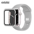 Silicone Watch Band + Watch Protective Case with Screen Protector Set For Apple Watch Series  7  45mm / & 6 & SE & 5 & 4 44mm (Space Grey) - 1