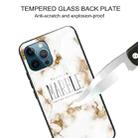For iPhone 13 Pro Marble Tempered Glass Back Cover TPU Border Case (HCBL-25) - 4